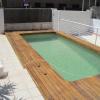 Tarima exterior de madera de gran dureza  para piscina 