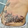 Lettering Chicano abdomen 
