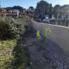 Trabajo de muro de contención en la Mora- Tamarit.